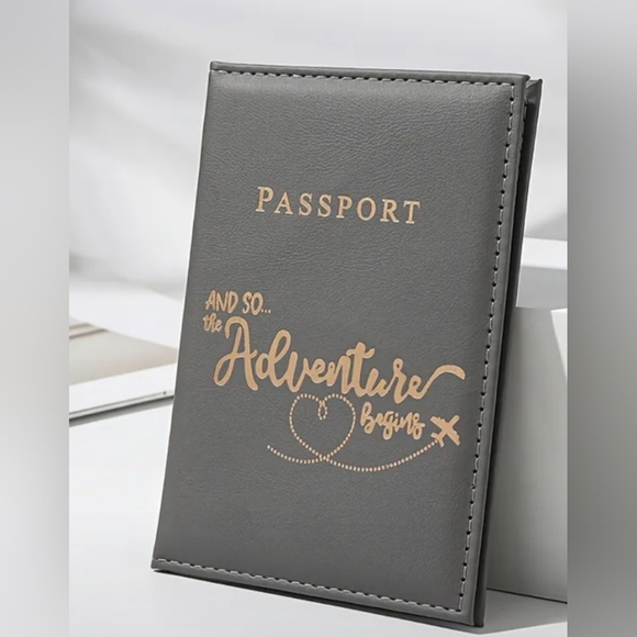 2/$30 NEW Stylish Passport Holders in Pink, Gray, and Blue-(#0151) - Picture 5 of 8